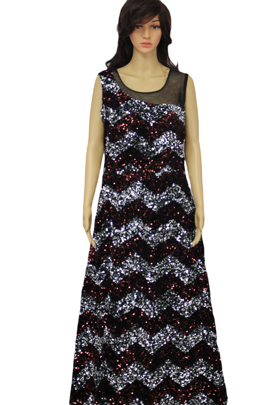 Sequined Party Wear Gown