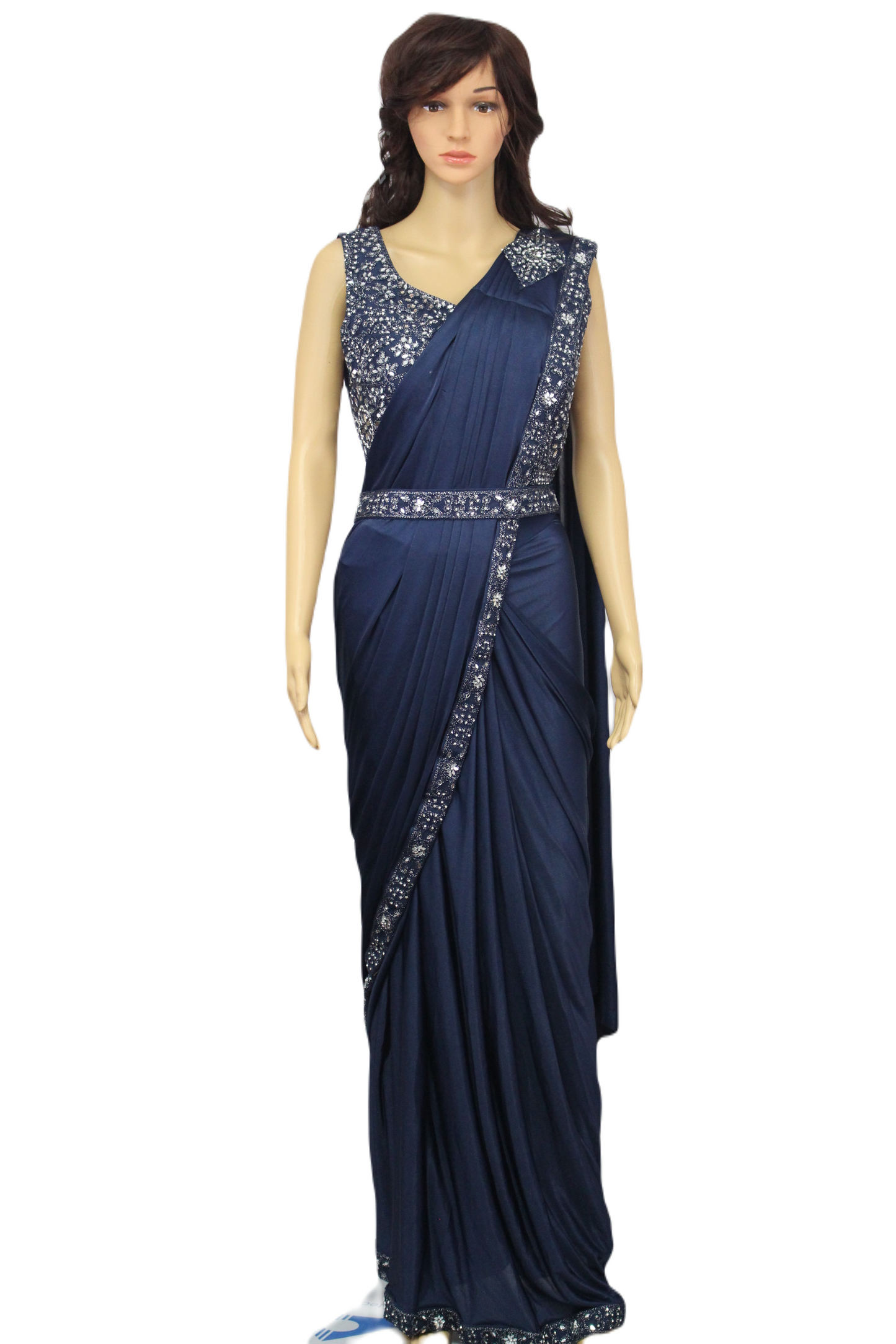 Ready to Wear SAREE with Handmade Designer Blouse & Belt