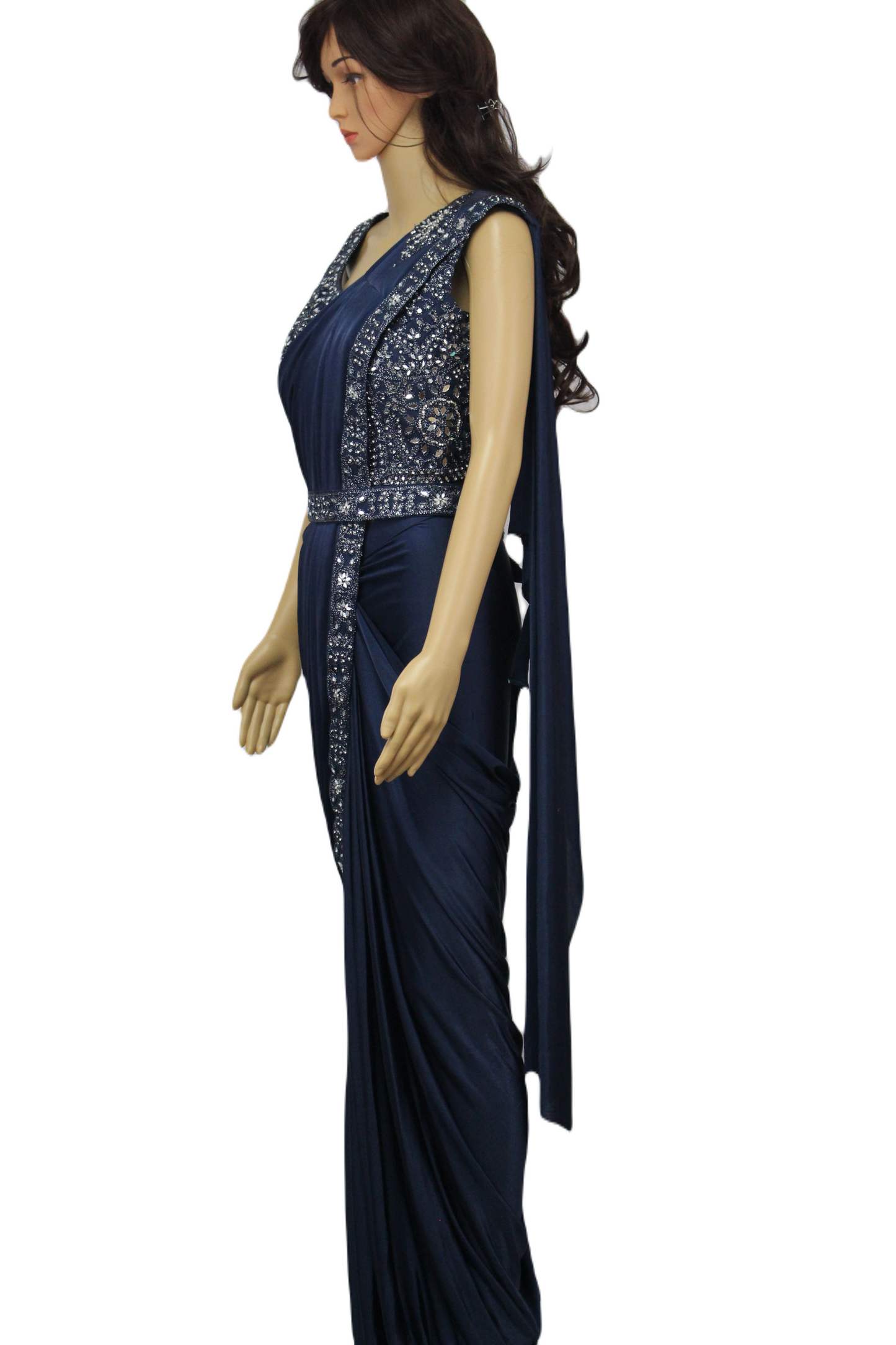 Ready to Wear SAREE with Handmade Designer Blouse & Belt