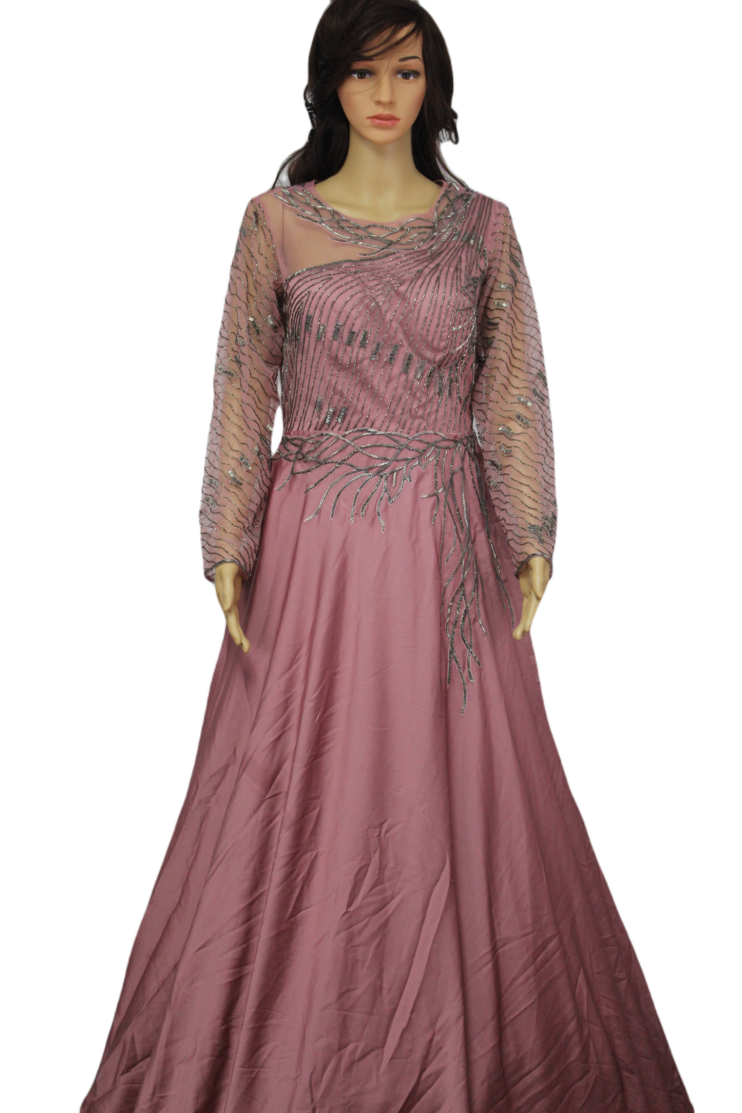 Designer Gown with Hand Embroidery