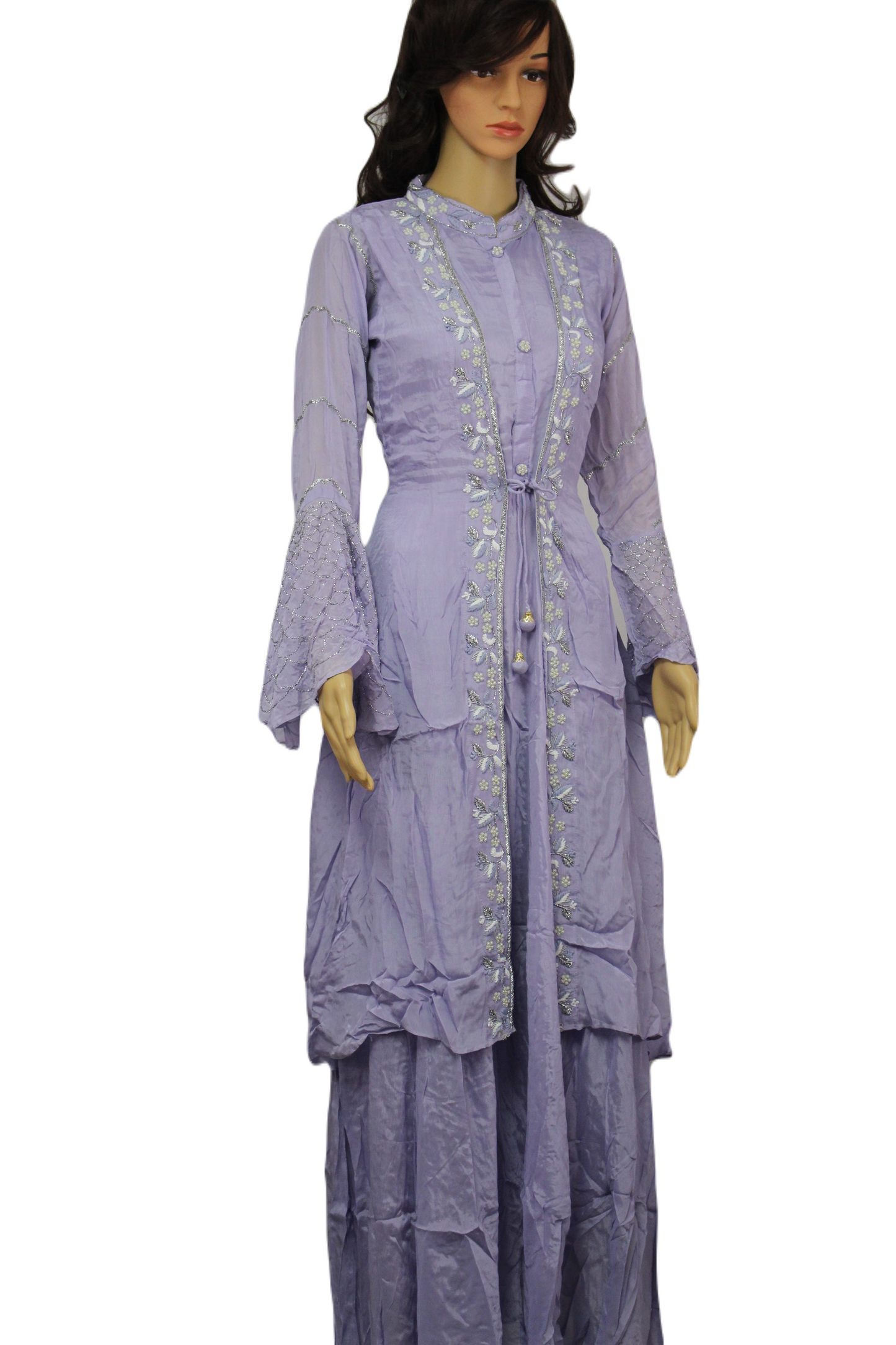 High Collared Lilac Gown