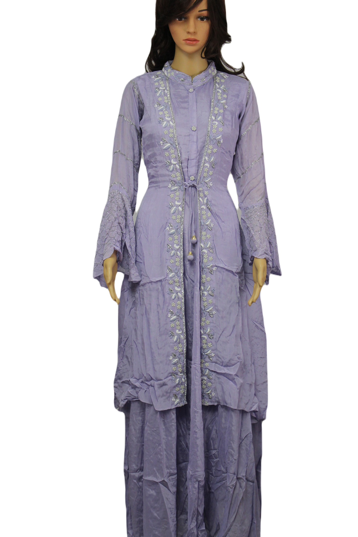 High Collared Lilac Gown