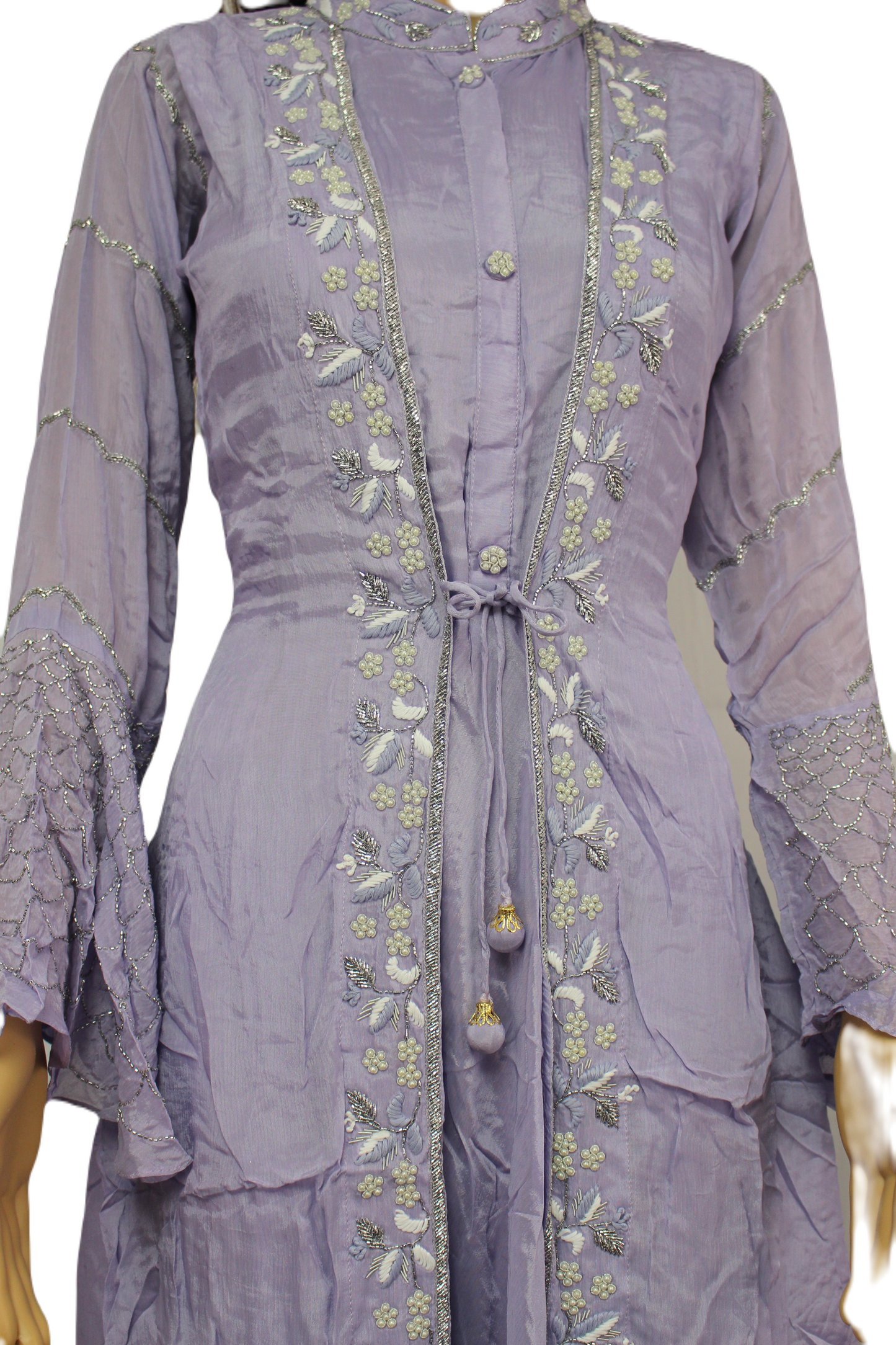High Collared Lilac Gown