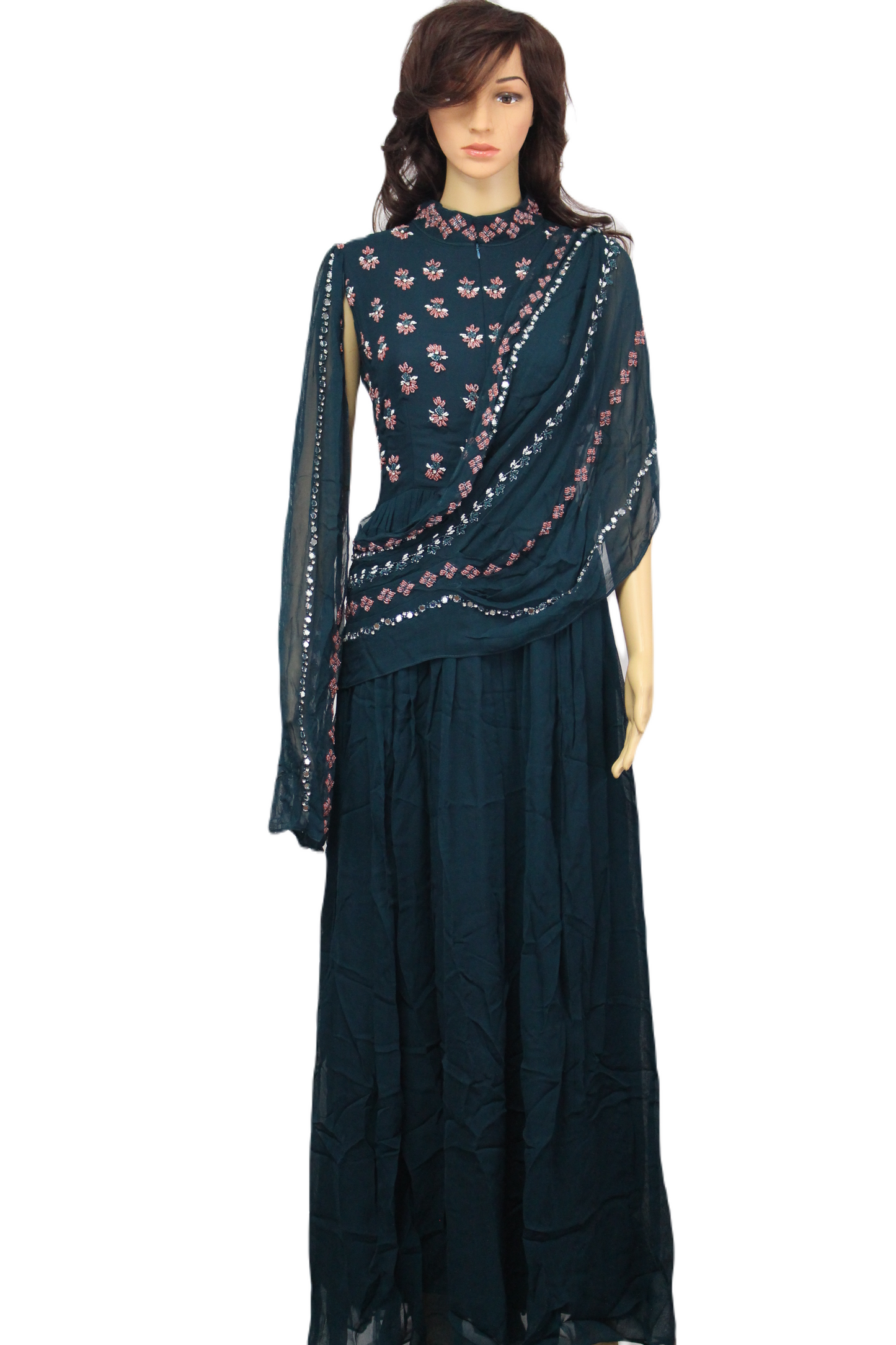One-of-a-kind Designer Gown with Hand Embroidery