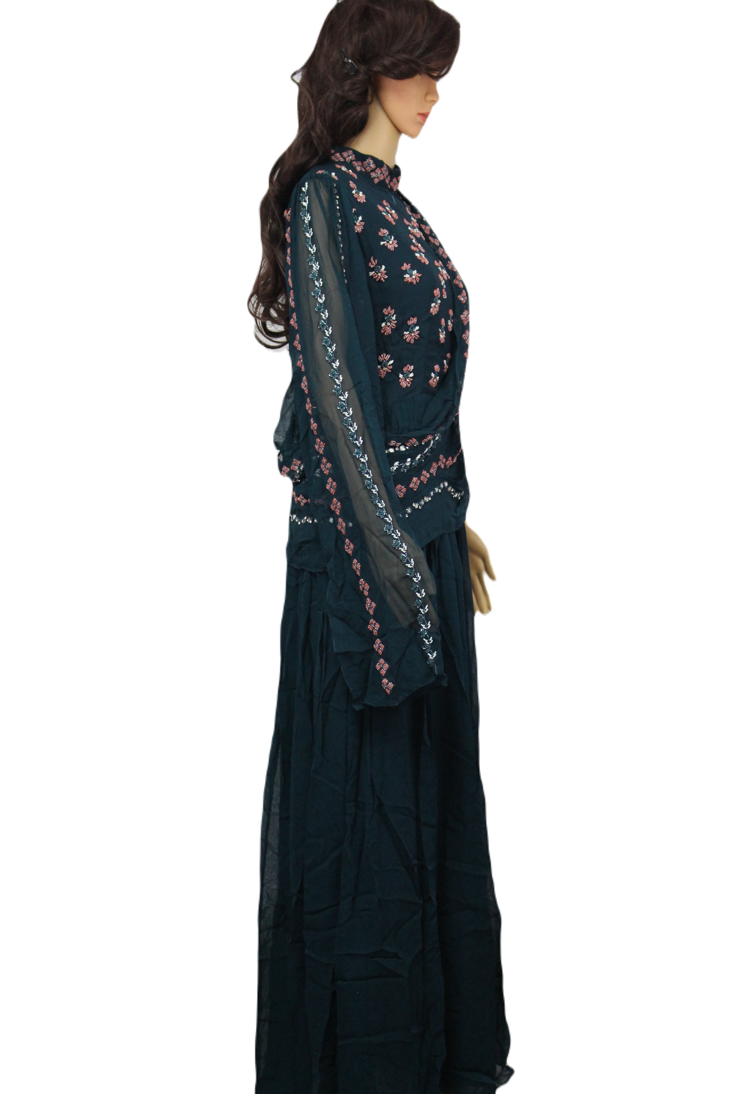 One-of-a-kind Designer Gown with Hand Embroidery