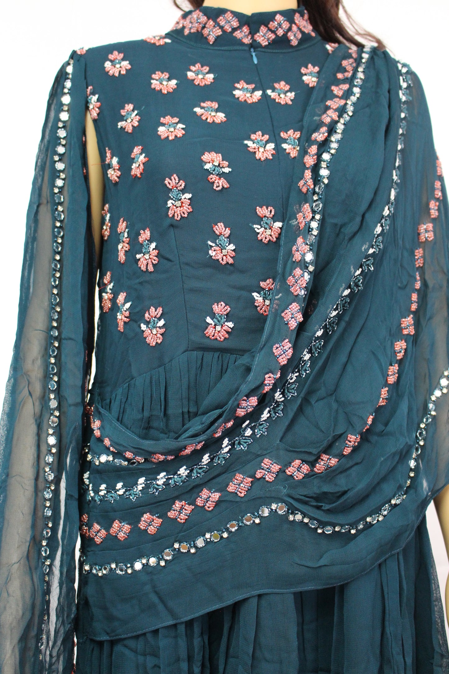 One-of-a-kind Designer Gown with Hand Embroidery