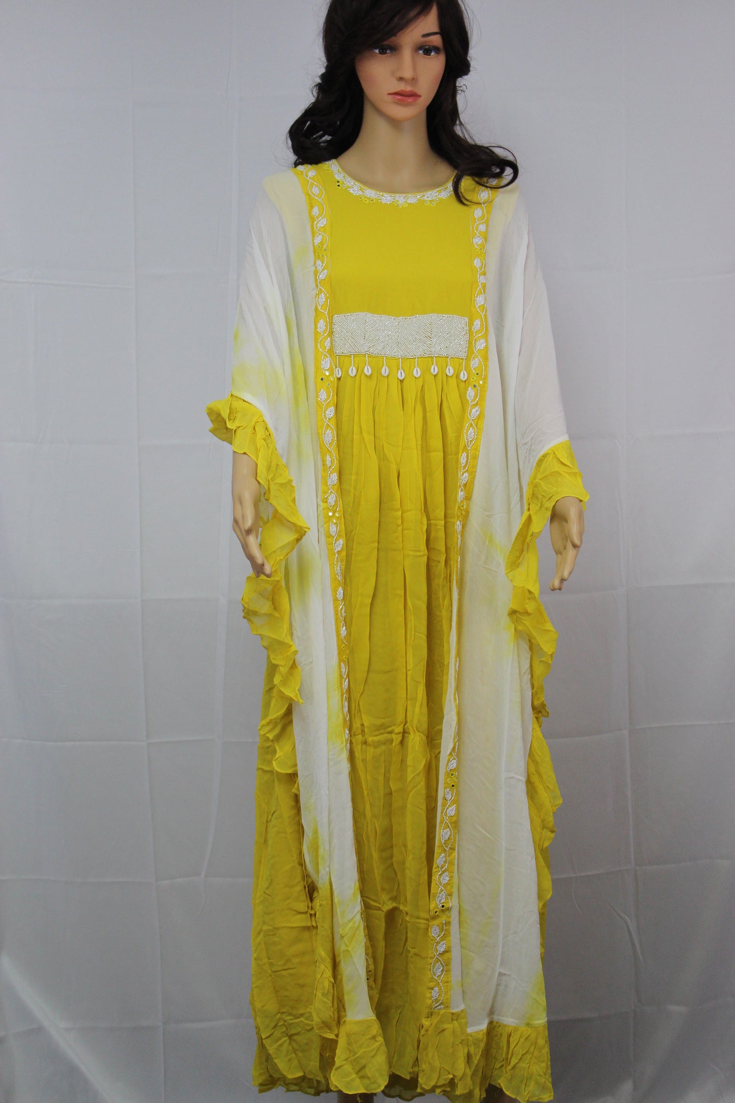 Semi Poncho Style Hand Made Pure Chiffon Maxi