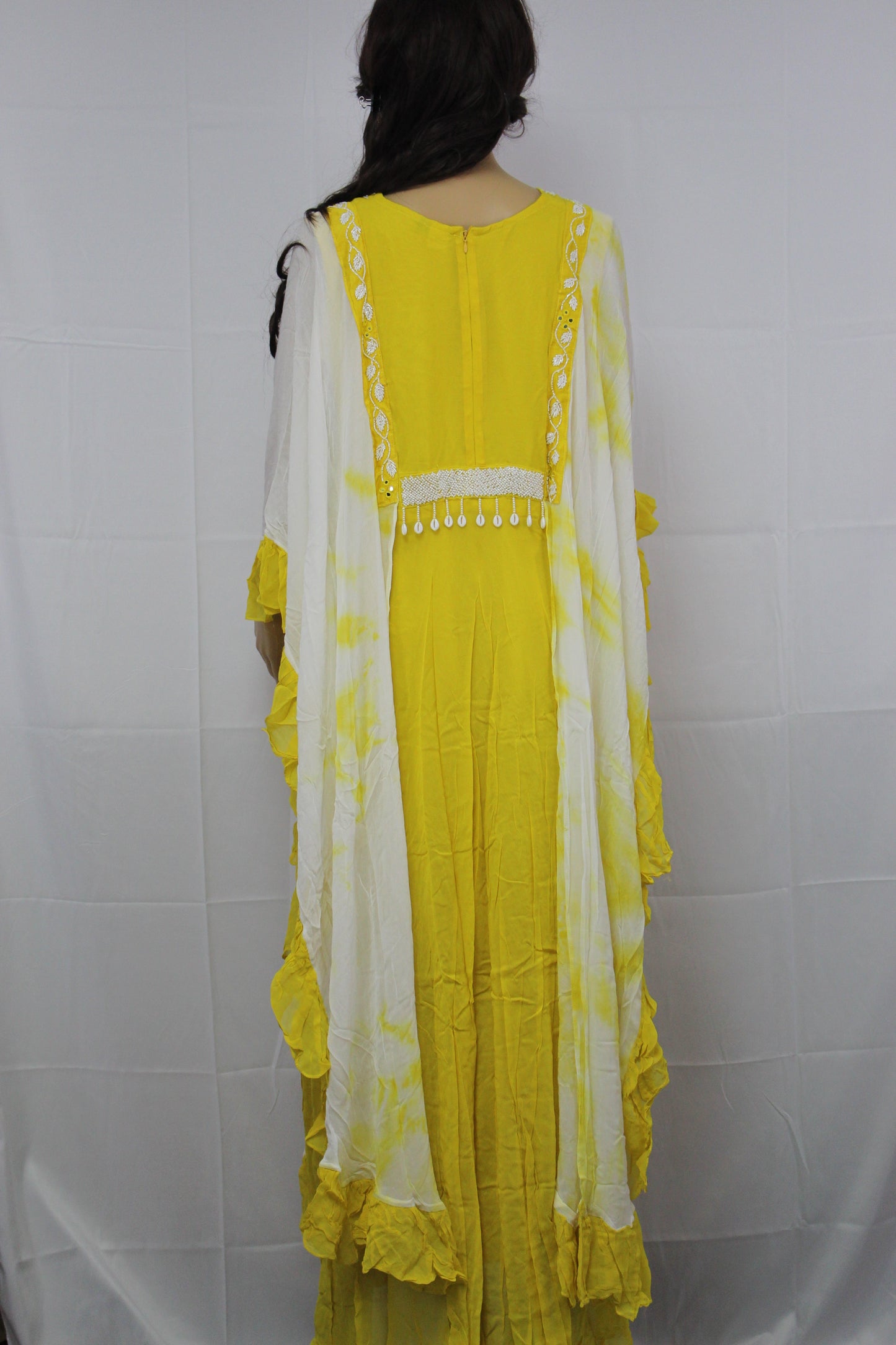 Semi Poncho Style Hand Made Pure Chiffon Maxi