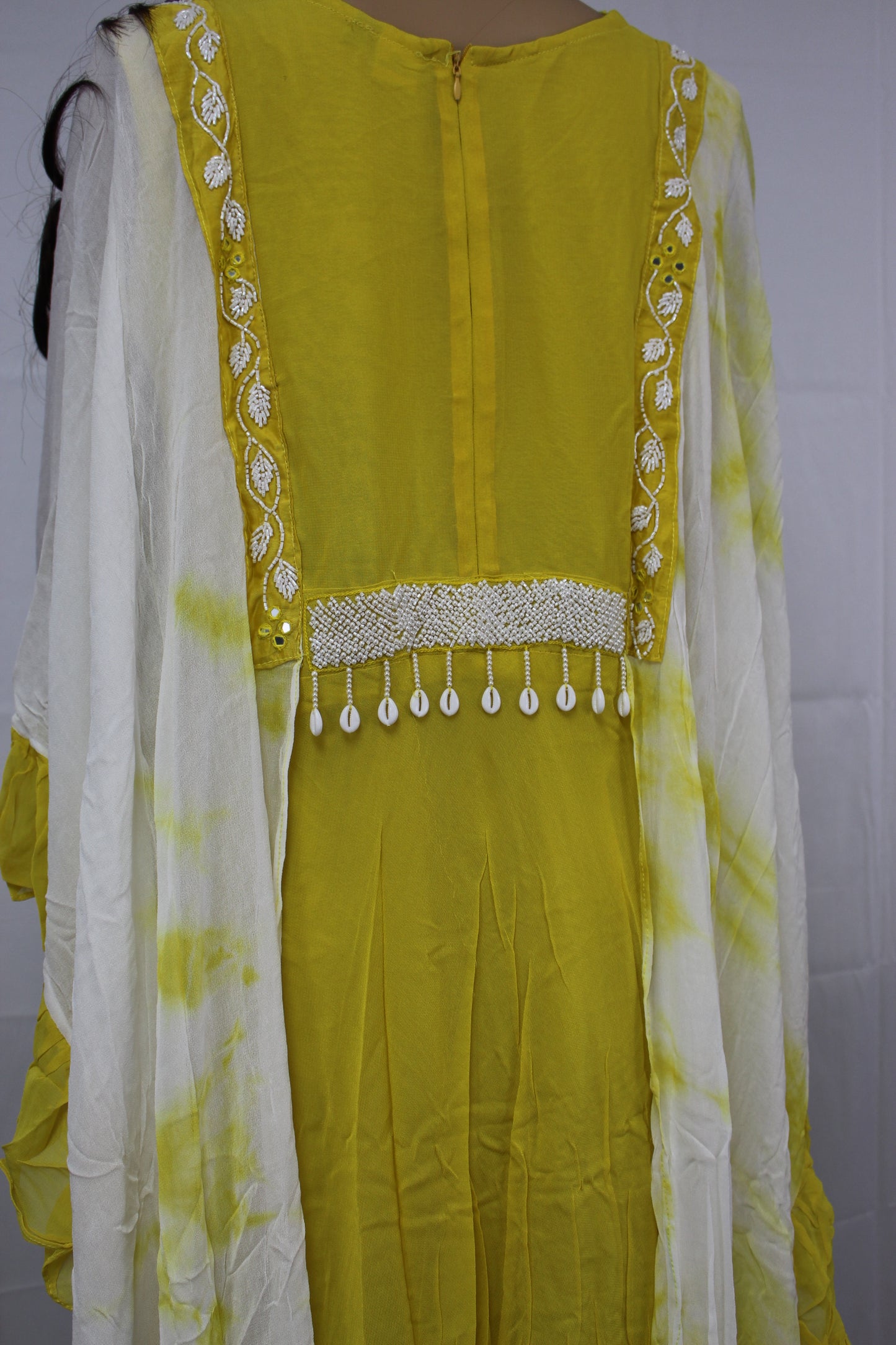 Semi Poncho Style Hand Made Pure Chiffon Maxi