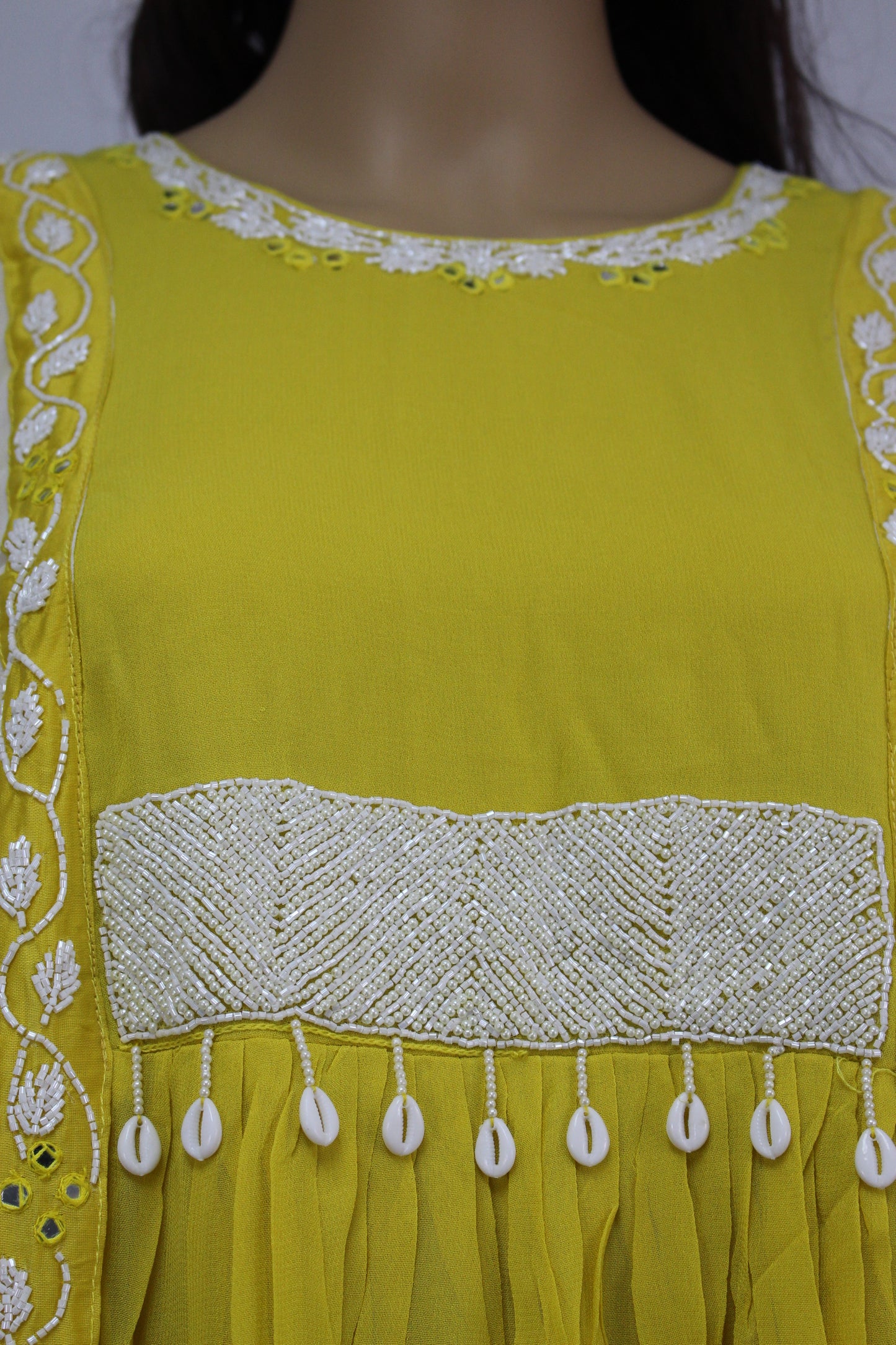 Semi Poncho Style Hand Made Pure Chiffon Maxi