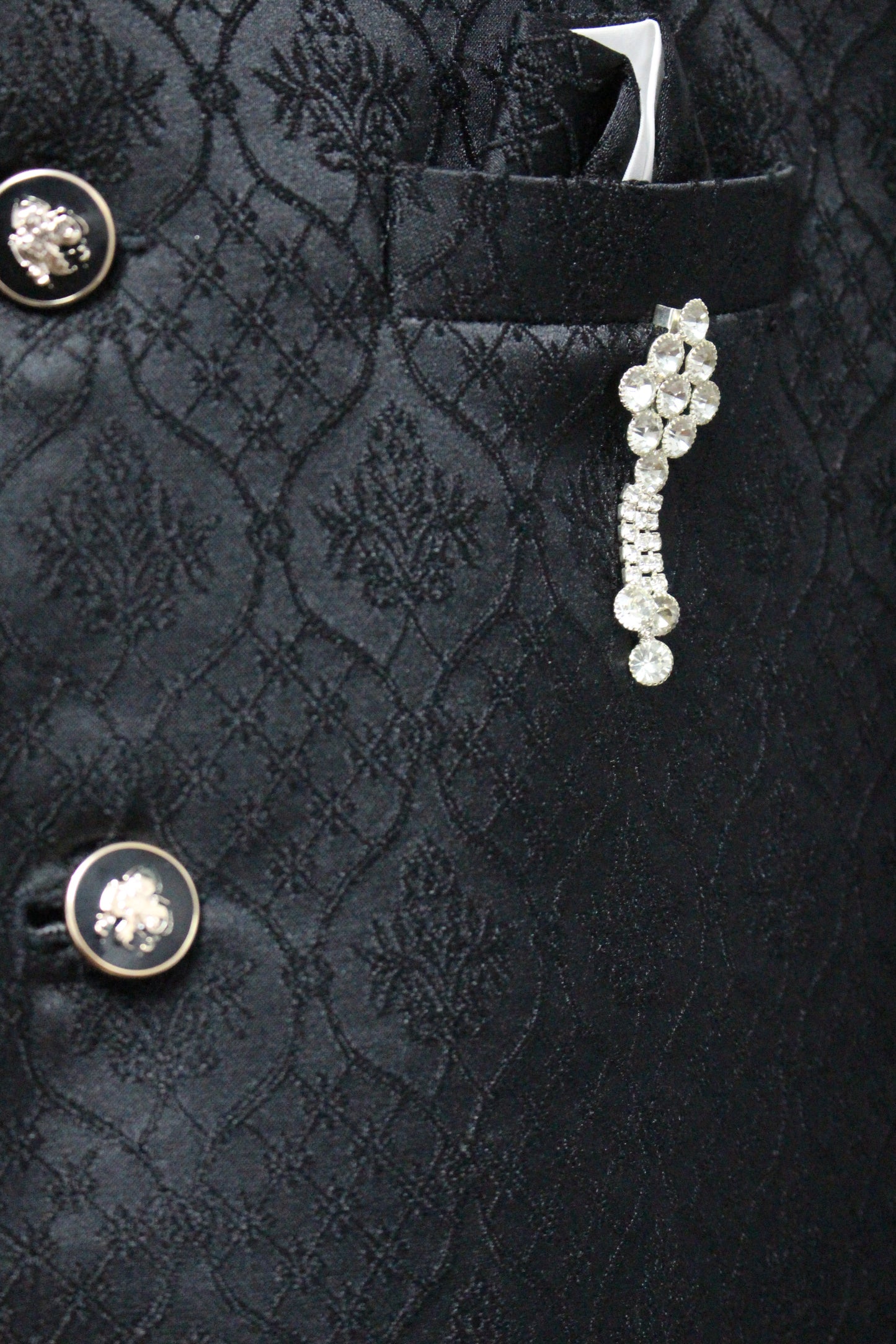 Black Embroidered Royal Suit for Men - Two Piece Set