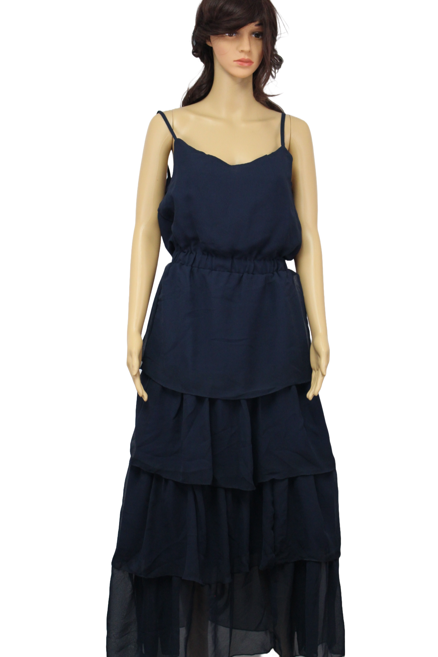 Solid Layered Maxi in Midnight Blue (Up to Medium)