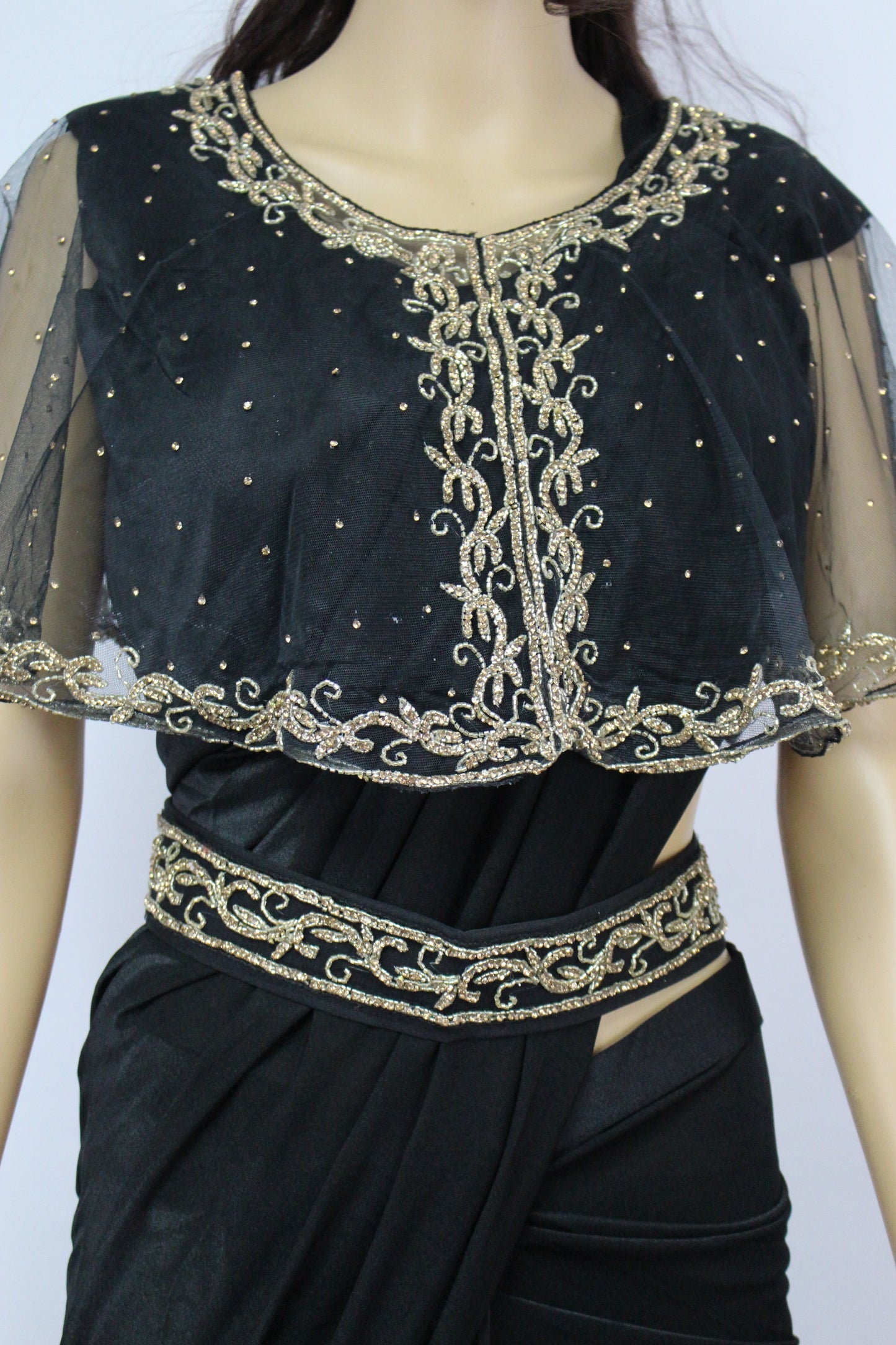 Designer Handmade Ready-to-Wear Saree with a Modern Twist