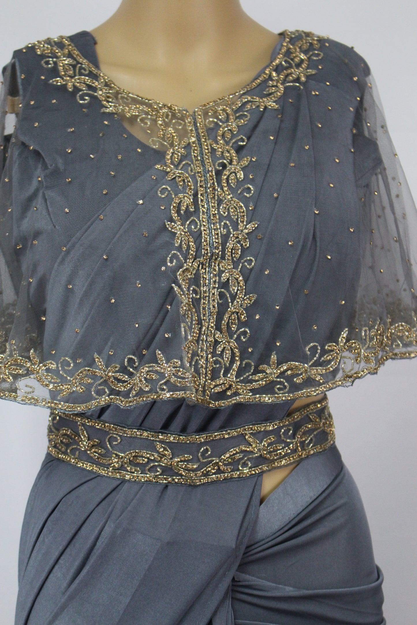 Designer Handmade Ready-to-Wear Saree with a Modern Twist
