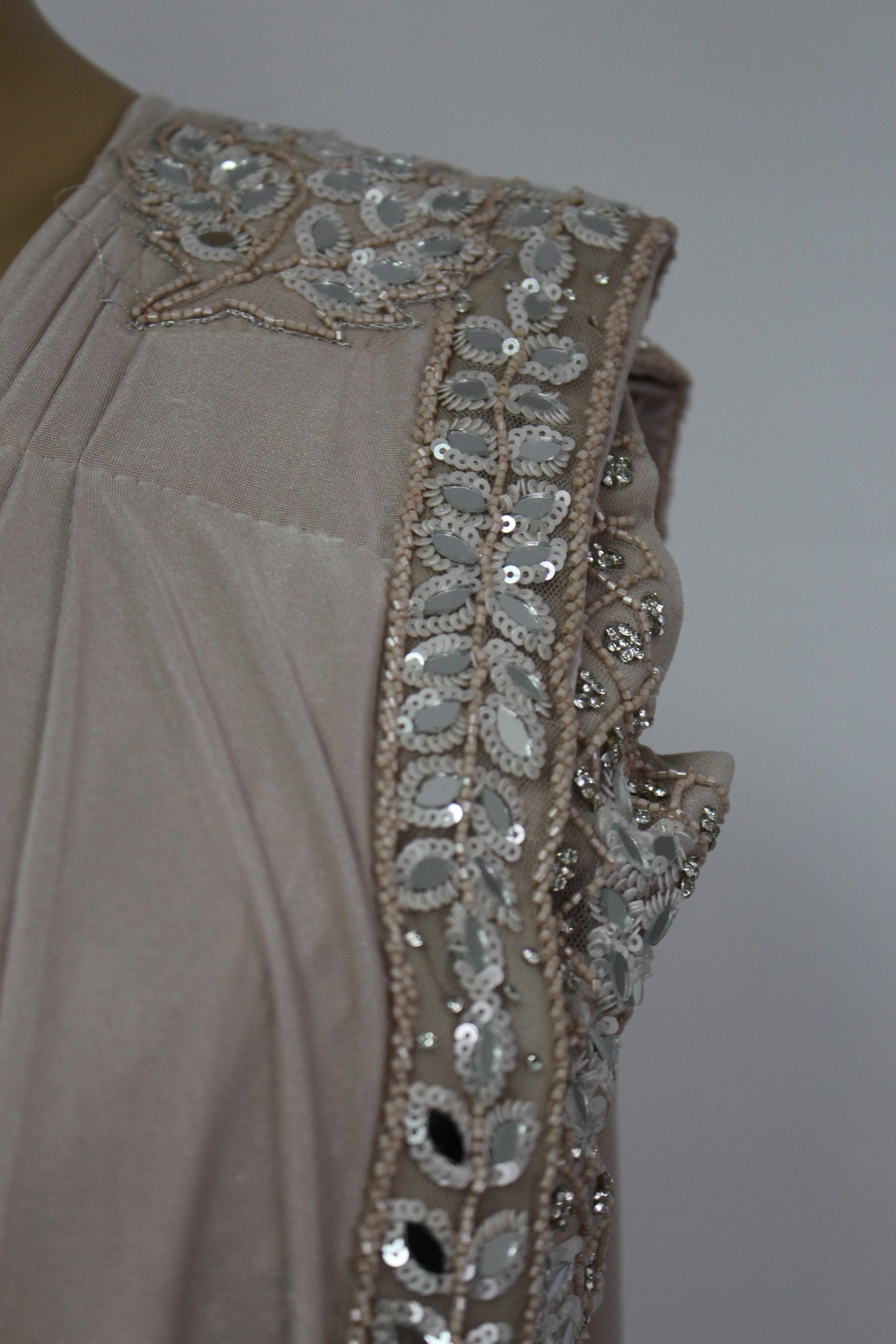 Exquisitely Handcrafted Sarees in Pine Green & Desert Rose