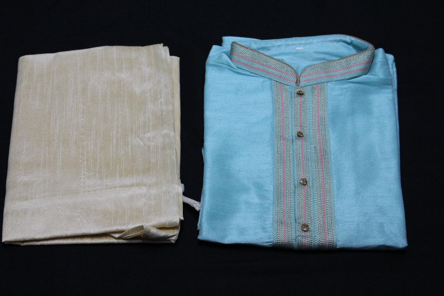 Sky Blue Colored Kurta Pyjama Set