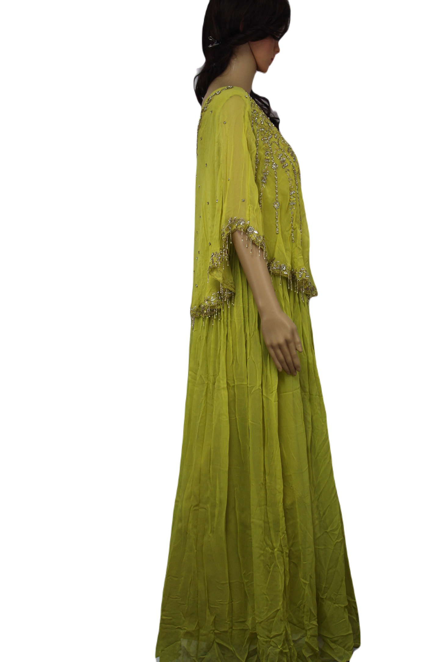 One-of-a-kind Pure Georgette Silk Evening Gown