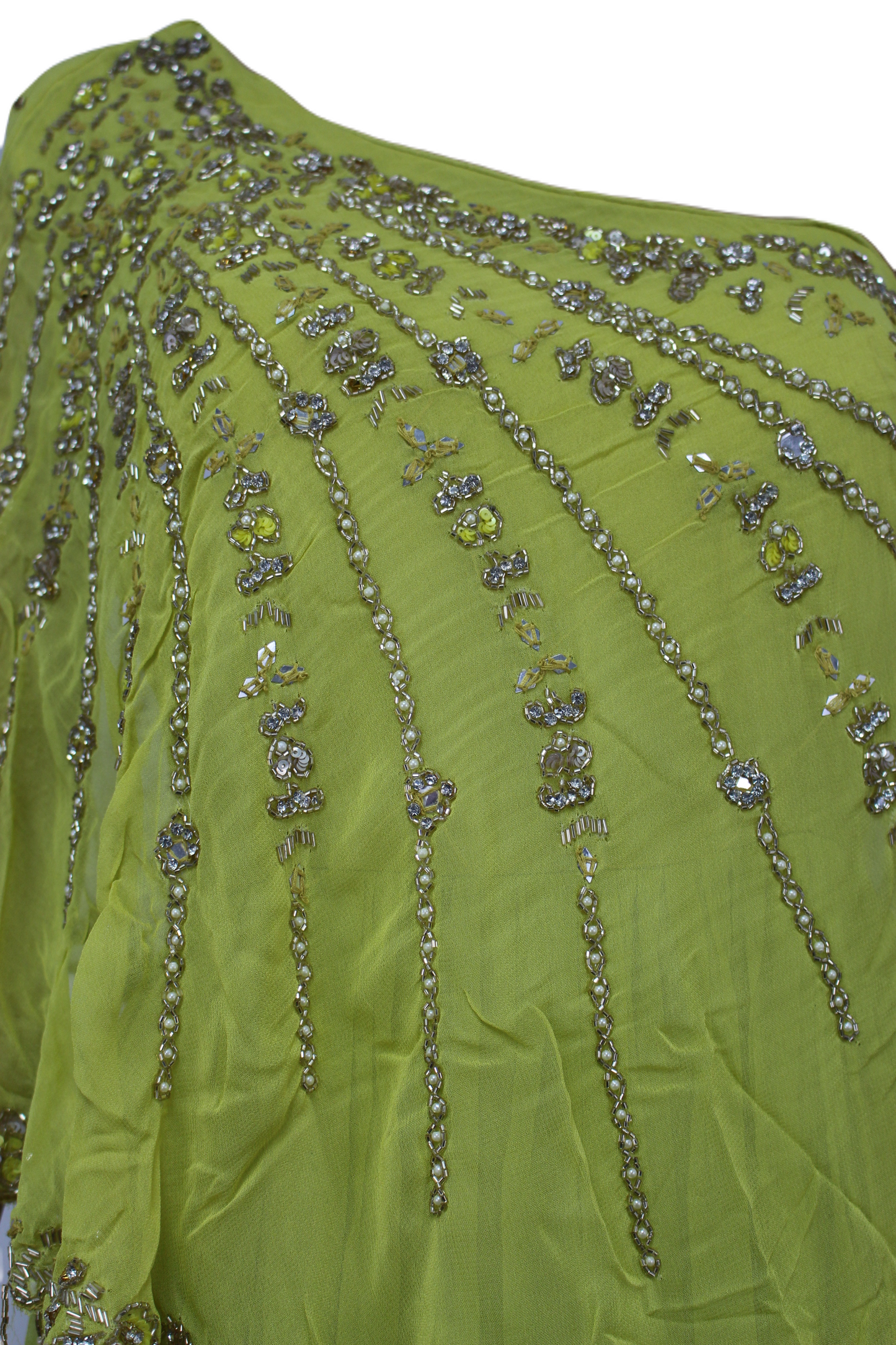 One-of-a-kind Pure Georgette Silk Evening Gown