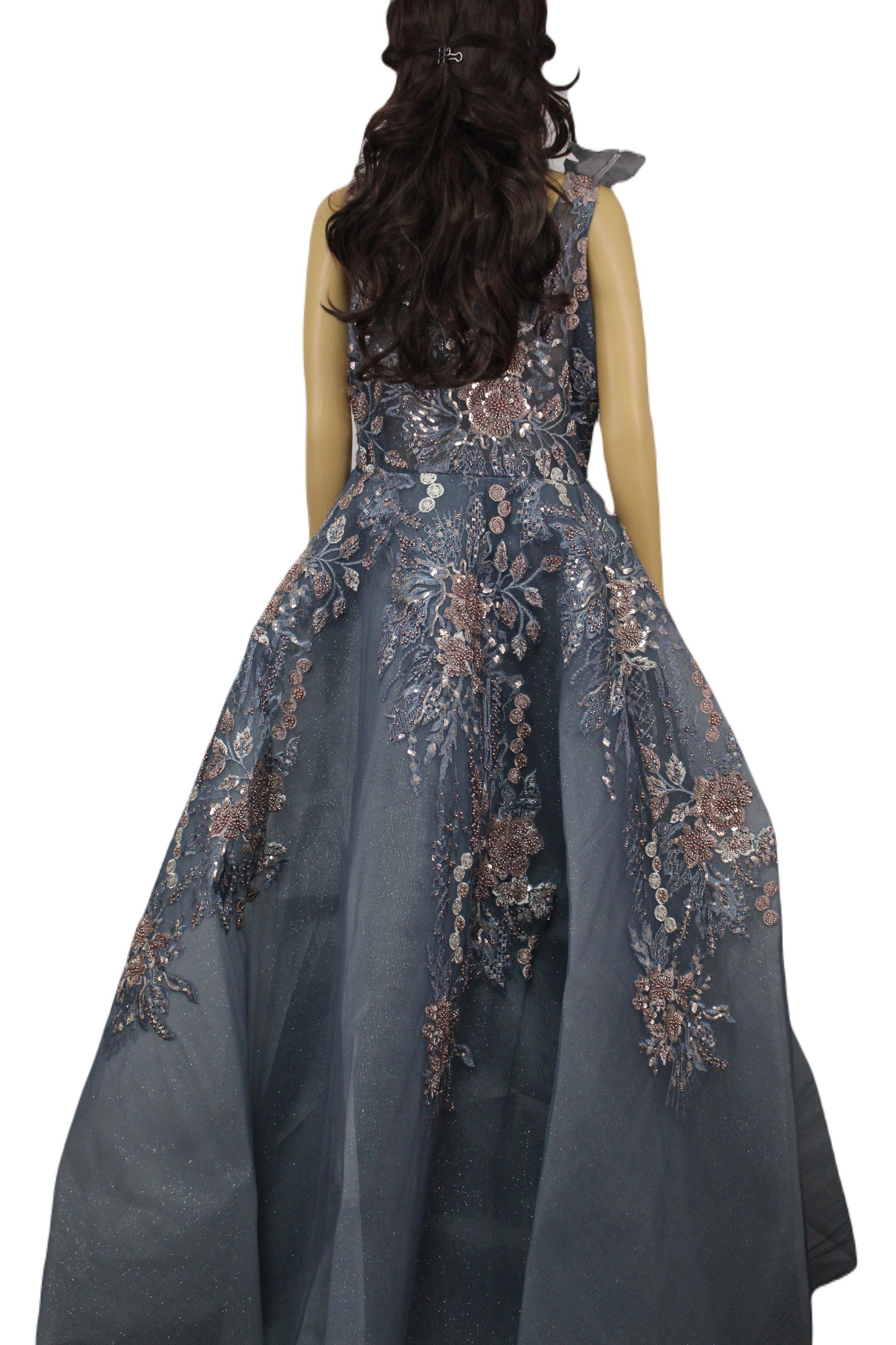 The Perfect Ballgown in Steel Blue