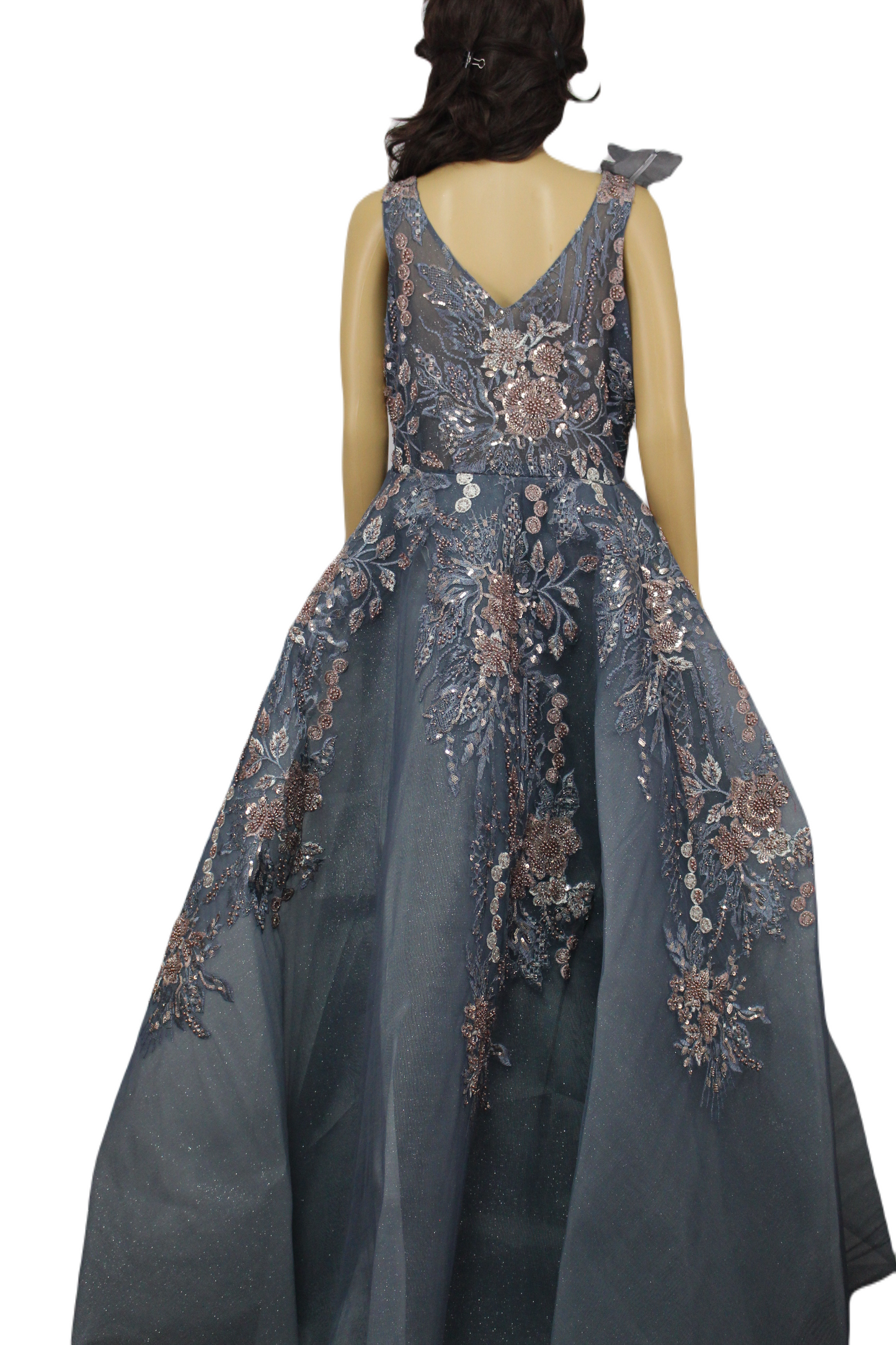 The Perfect Ballgown in Steel Blue