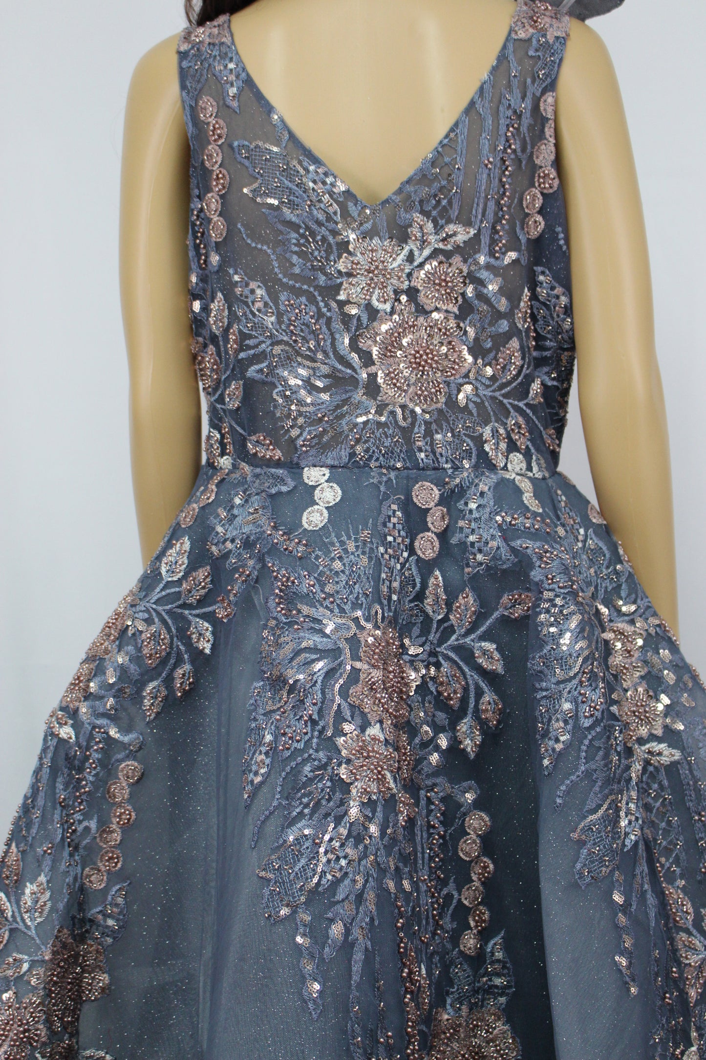 The Perfect Ballgown in Steel Blue