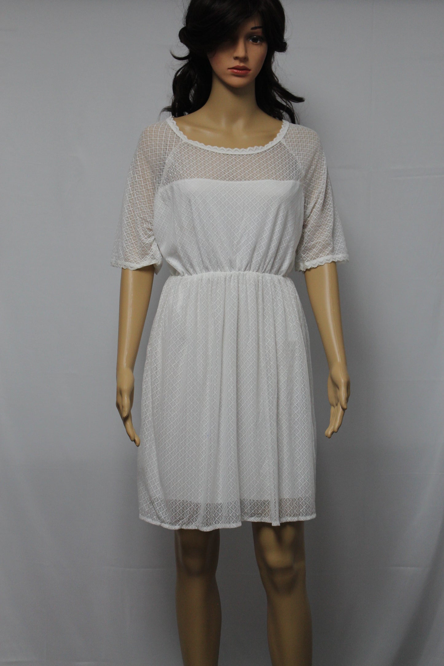 White Lace Short Dress