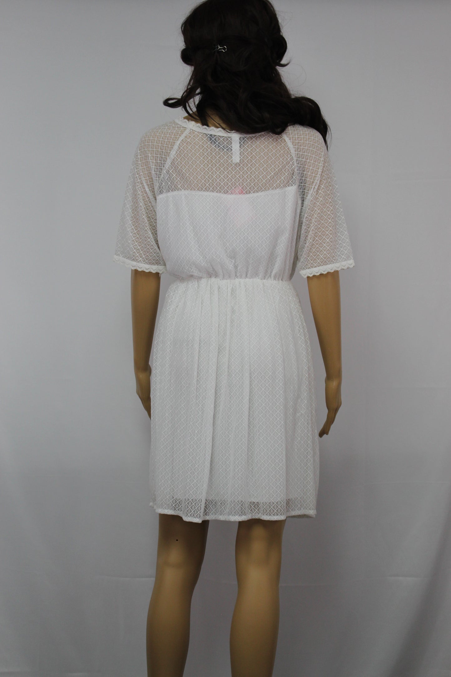 White Lace Short Dress