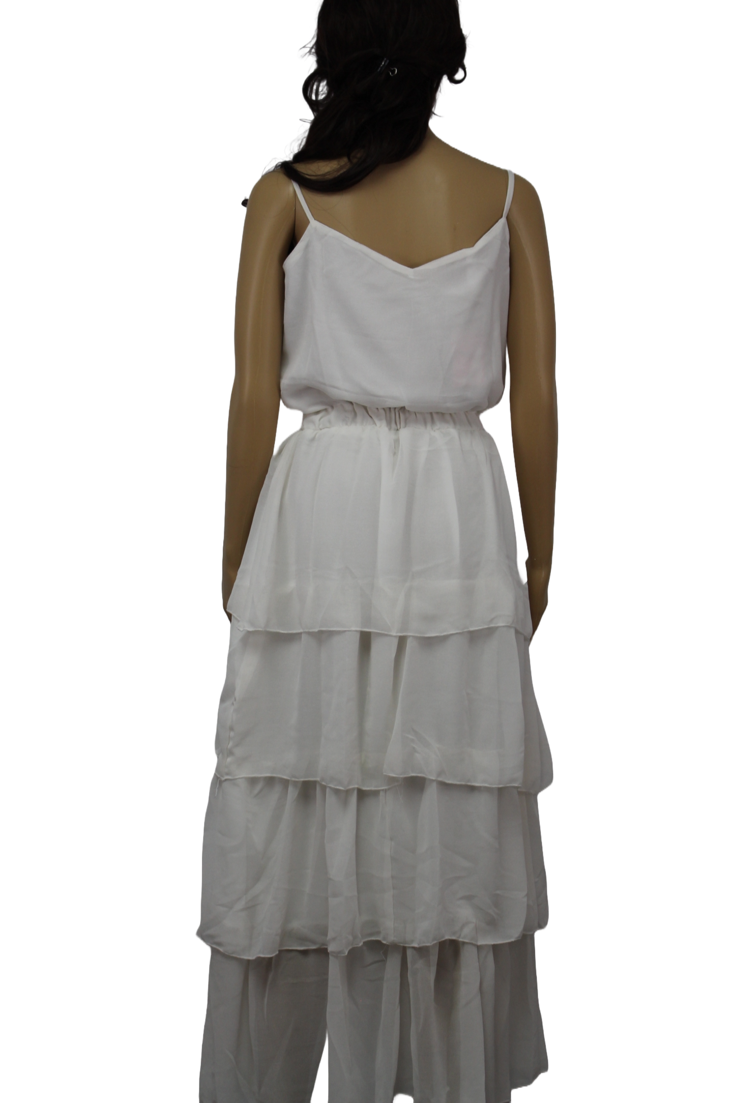 Solid White Layered Maxi (XS - S)