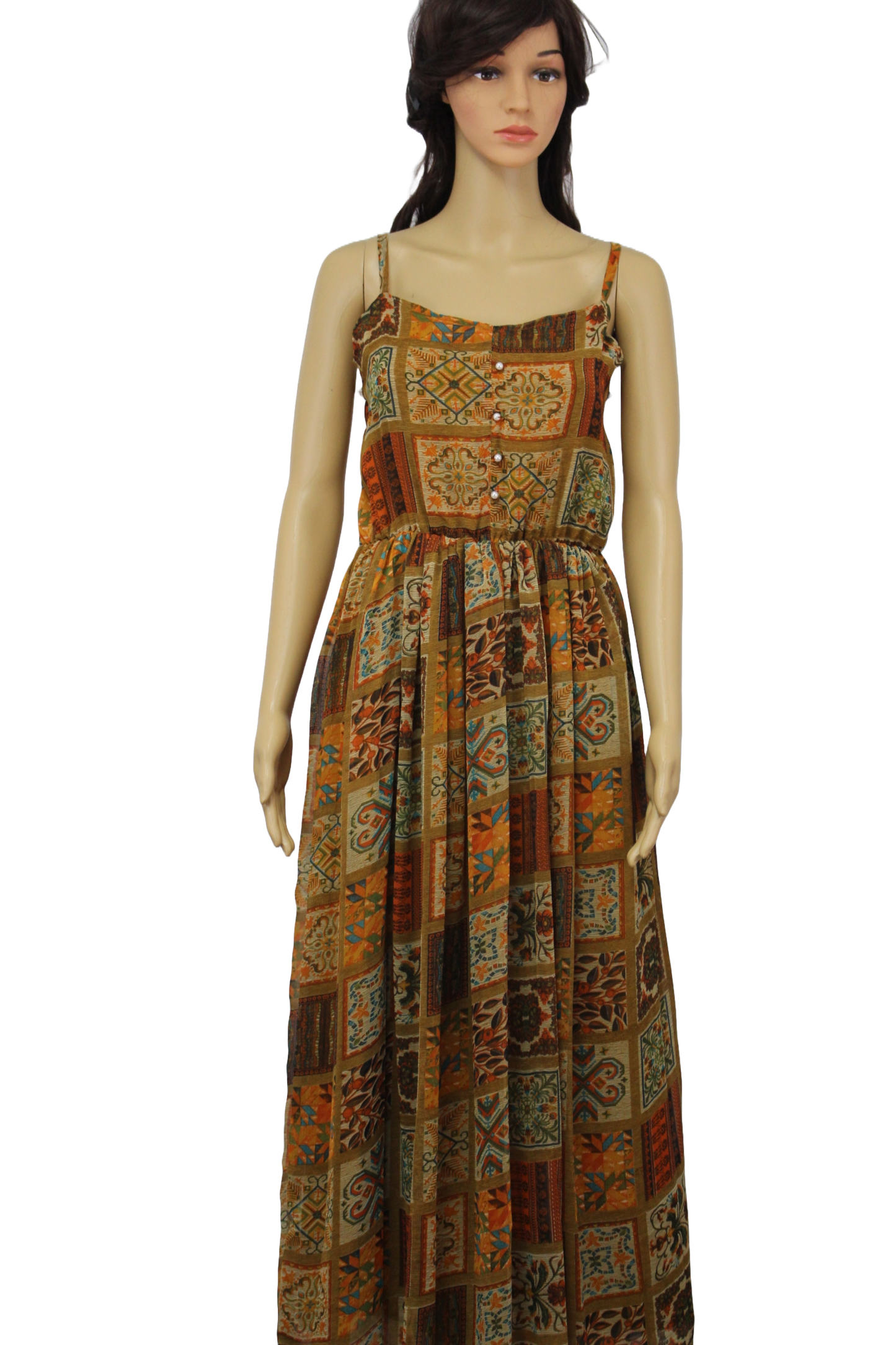 Printed Maxi Gown (One Size - Fits XS to M)